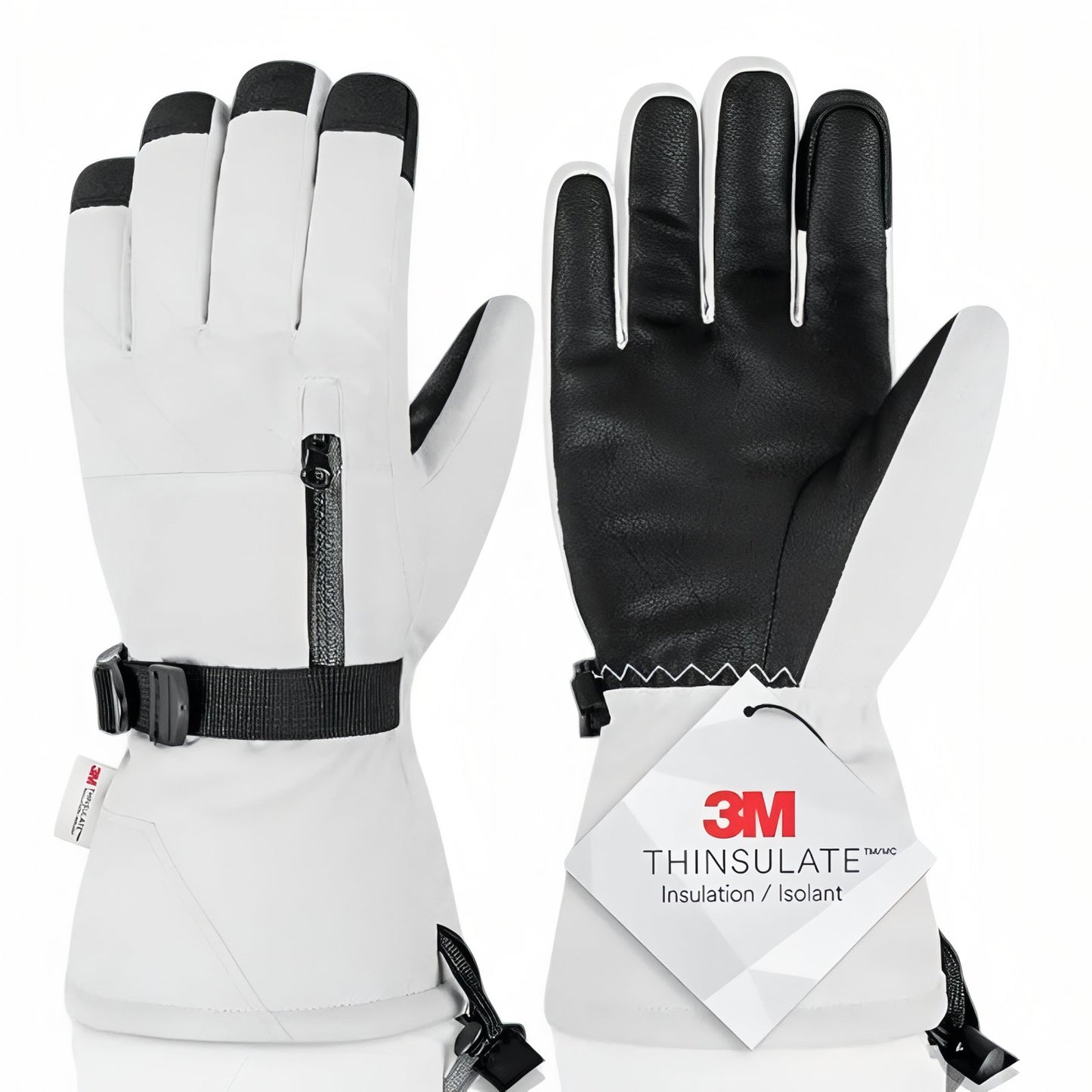 Gants Pour Ski de Randonnée - Blanc et Noir
