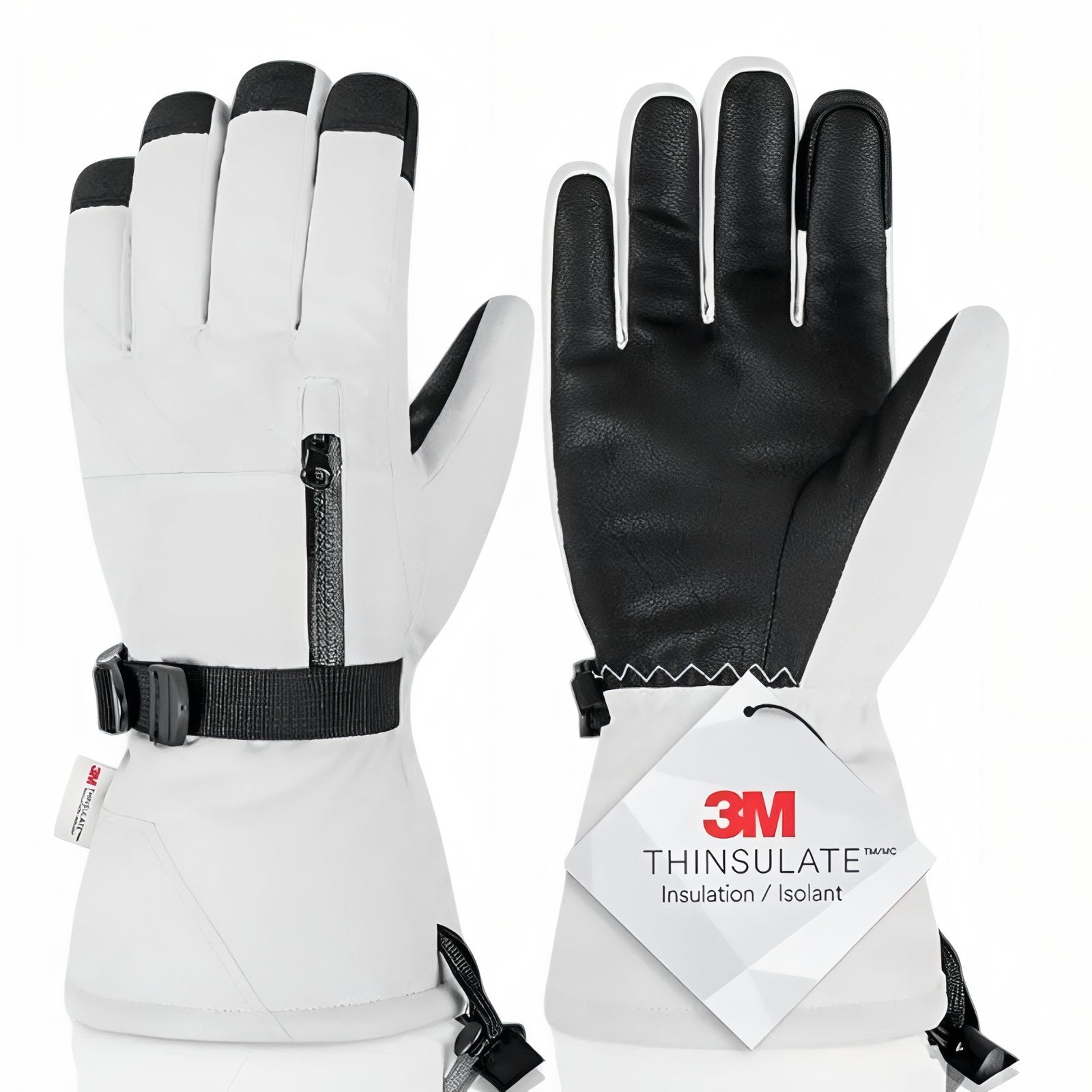 Gants Pour Ski de Randonnée - Blanc et Noir