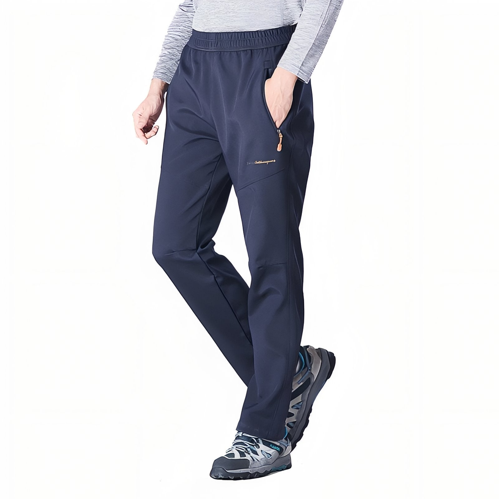 Pantalon Randonnée Taille Élastique - Homme - Bleu