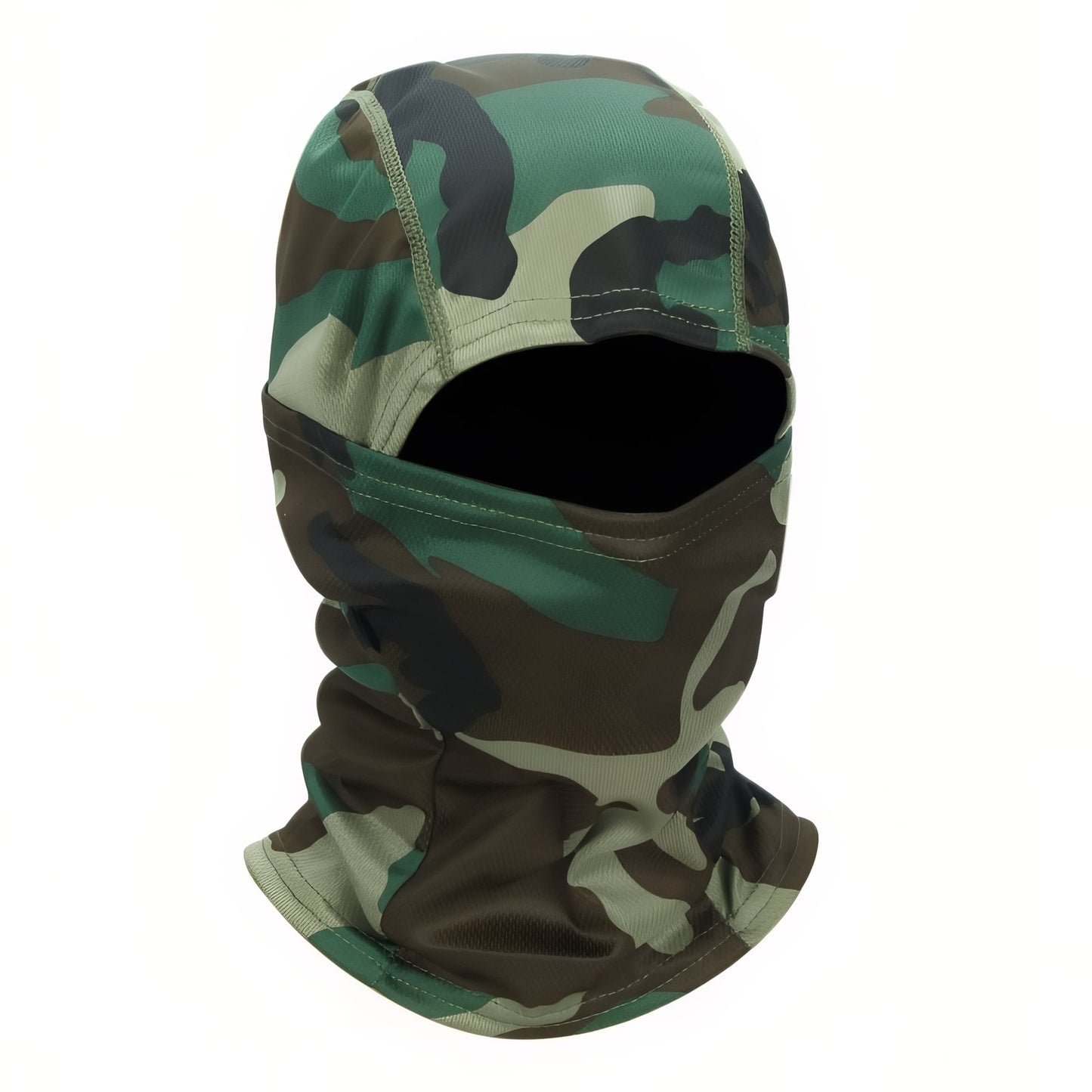 Cagoule Camouflage Militaire - Vert Olive et Marron Foncé - 56-60cm