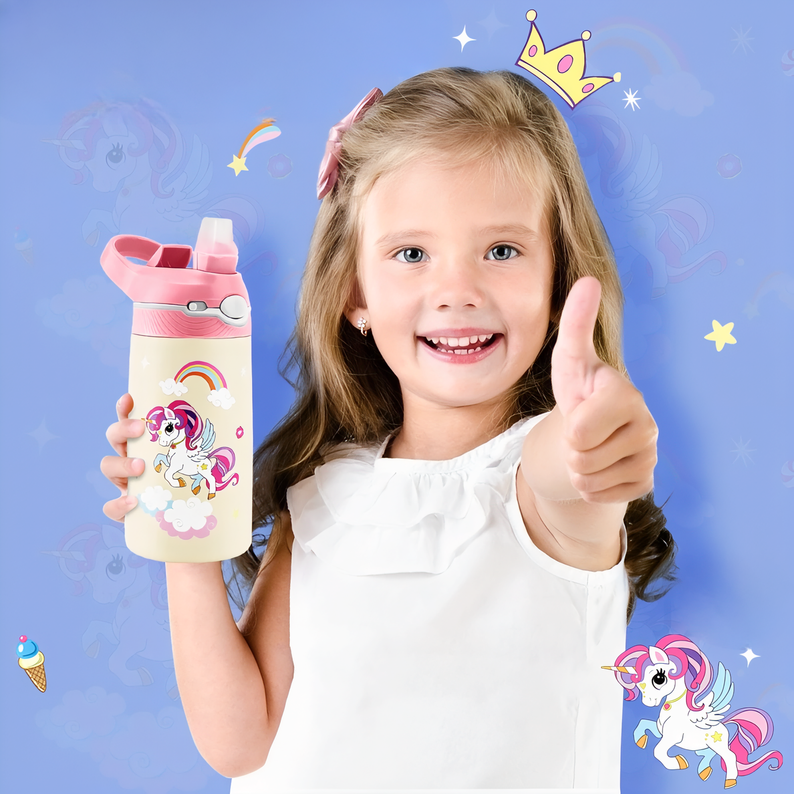 Gourde Enfant Dinosaure 400ML enfant montrant le produit - Dinosaure