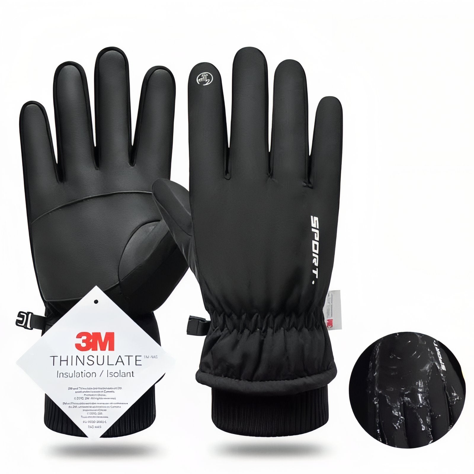 Gants Randonnée Grand Froid - Noir