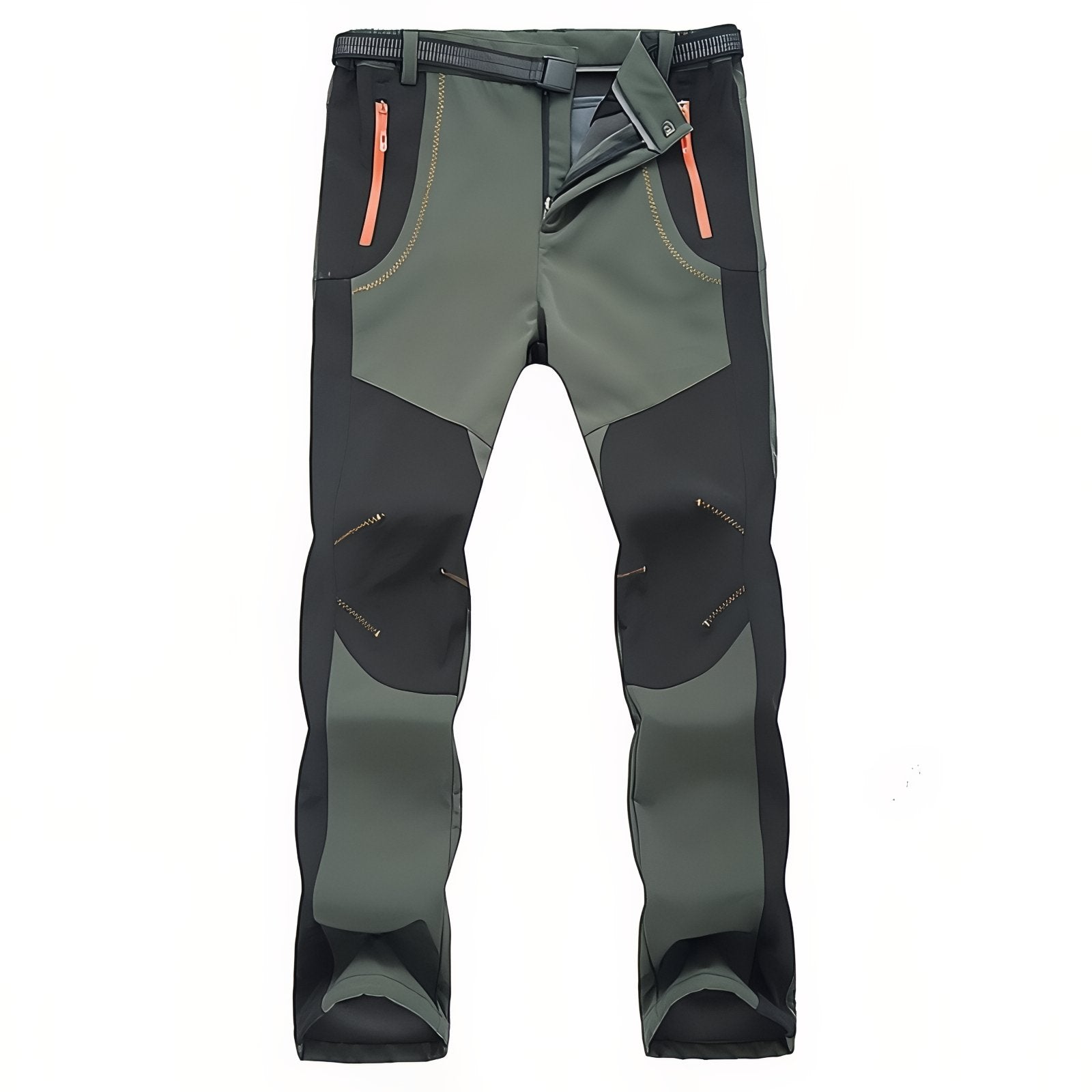 Pantalon Randonnée Déperlant Homme - Vert Foncé et Noir