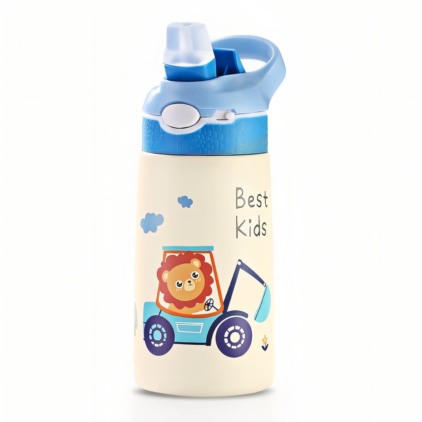 Gourde Enfant Lion 400ML - Bleu Ciel et Crème - 400ML