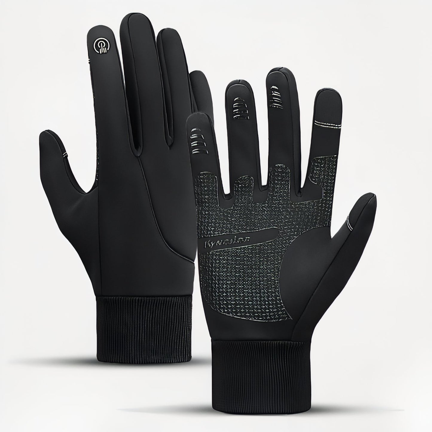 Gants Chauds Tactiles Randonnée - Noir Mat