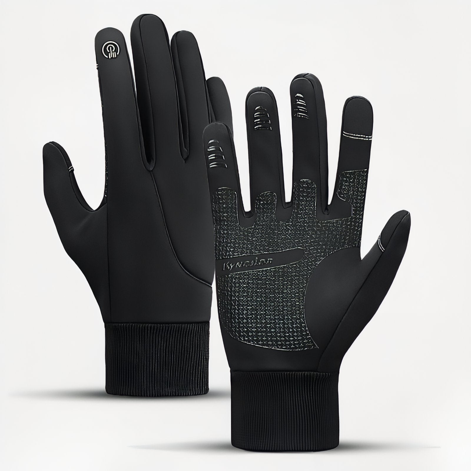 Gants Chauds Tactiles Randonnée - Noir Mat