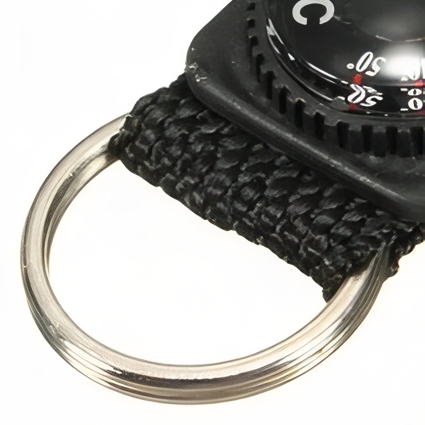 Porte-Clé Boussole Et Thermomètre gros plan boussole - Noir