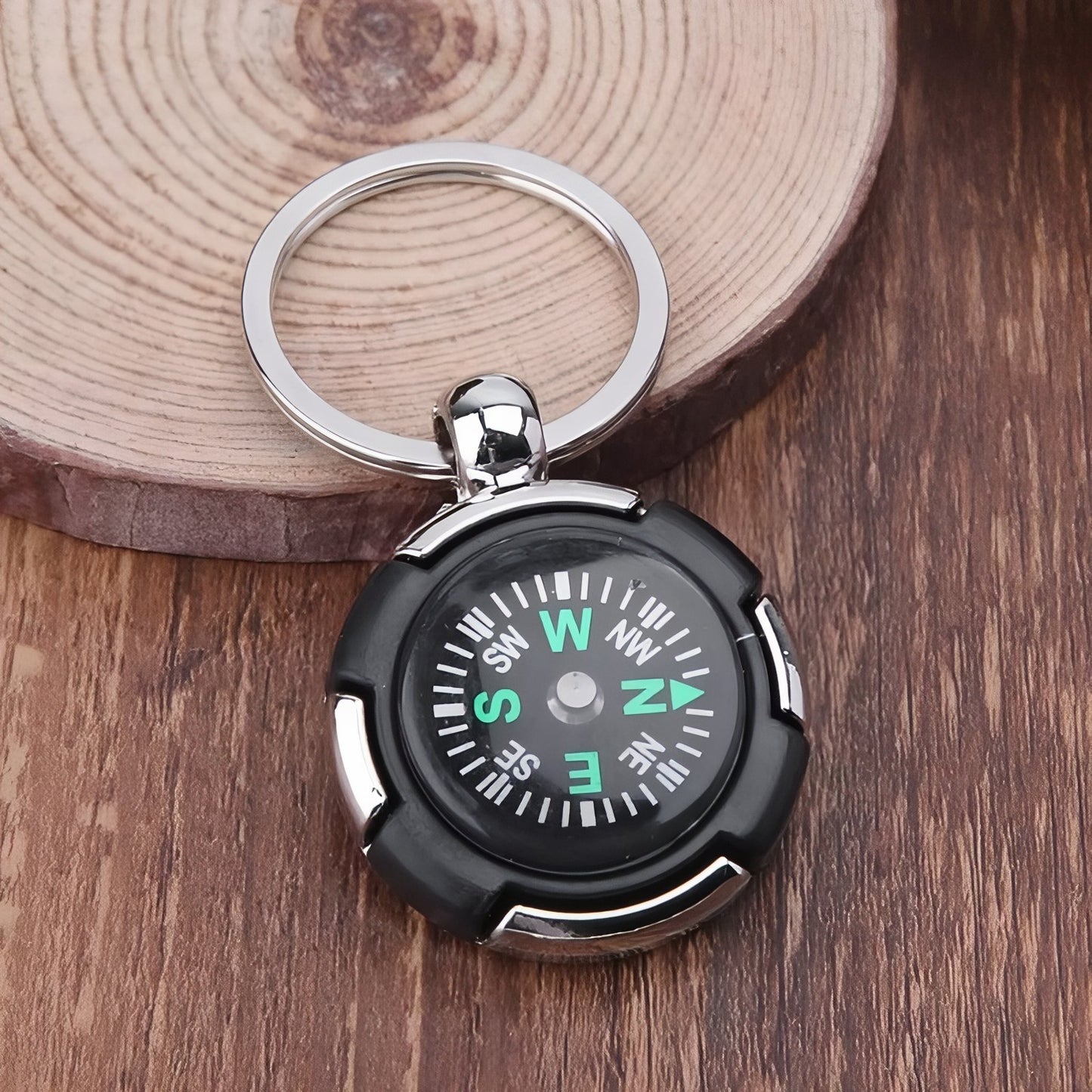 Boussole Porte Clé gros plan boussole - Noir