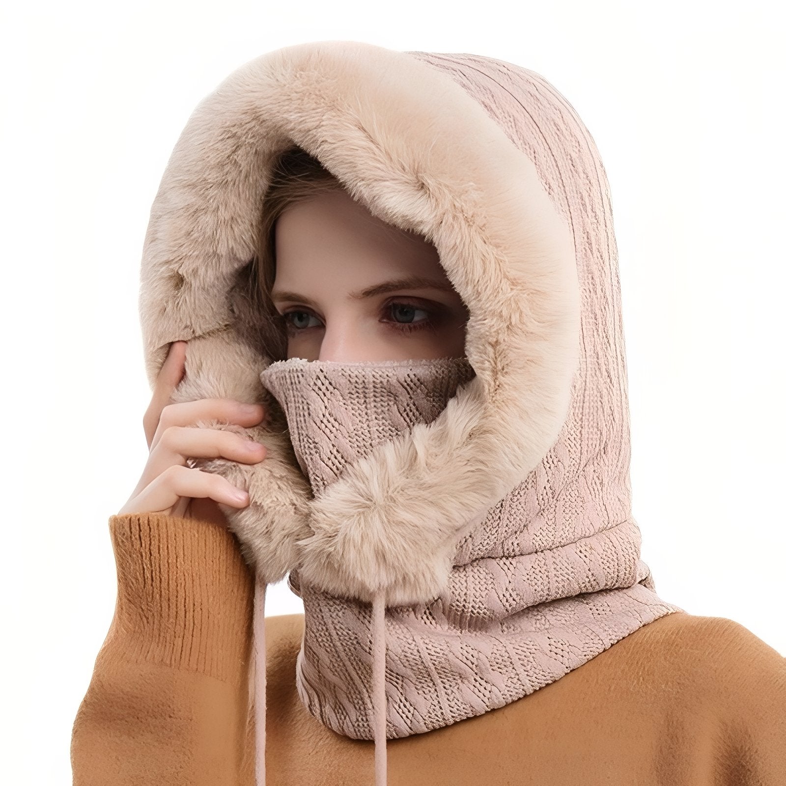 Echarpe Capuche Femme - Beige - 56-59CM