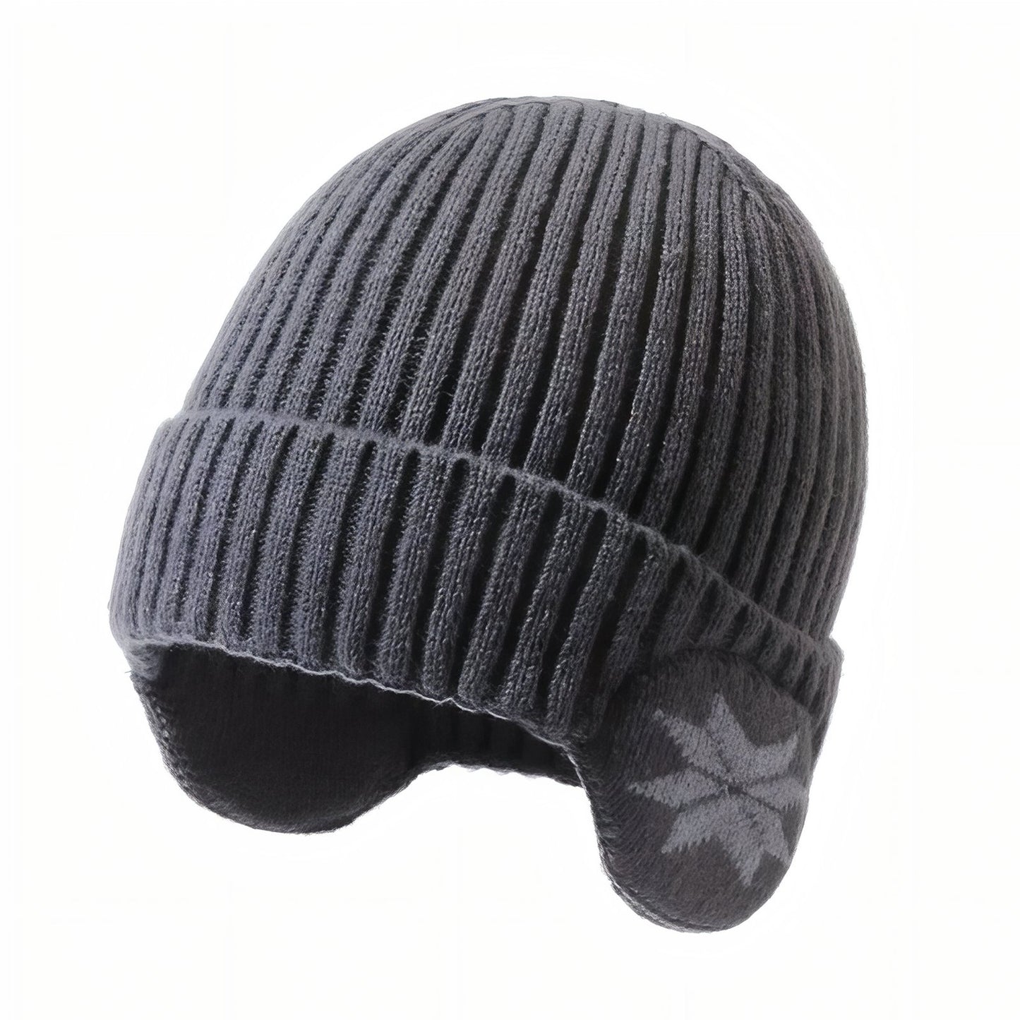 Bonnet Cache Oreille Femme - Gris - 55-60cm