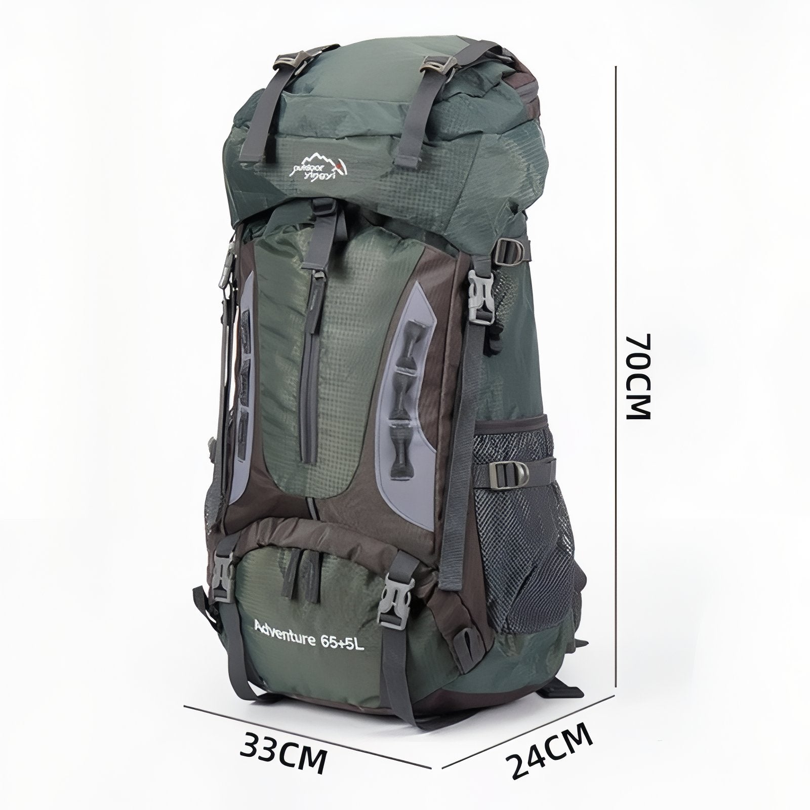 Sac à Dos Randonnée Homme 70L guide des dimensions - Noir Profond - Bleu Ciel - Bleu - Rouge Cerise - Orange et Noir - Bleu Marine