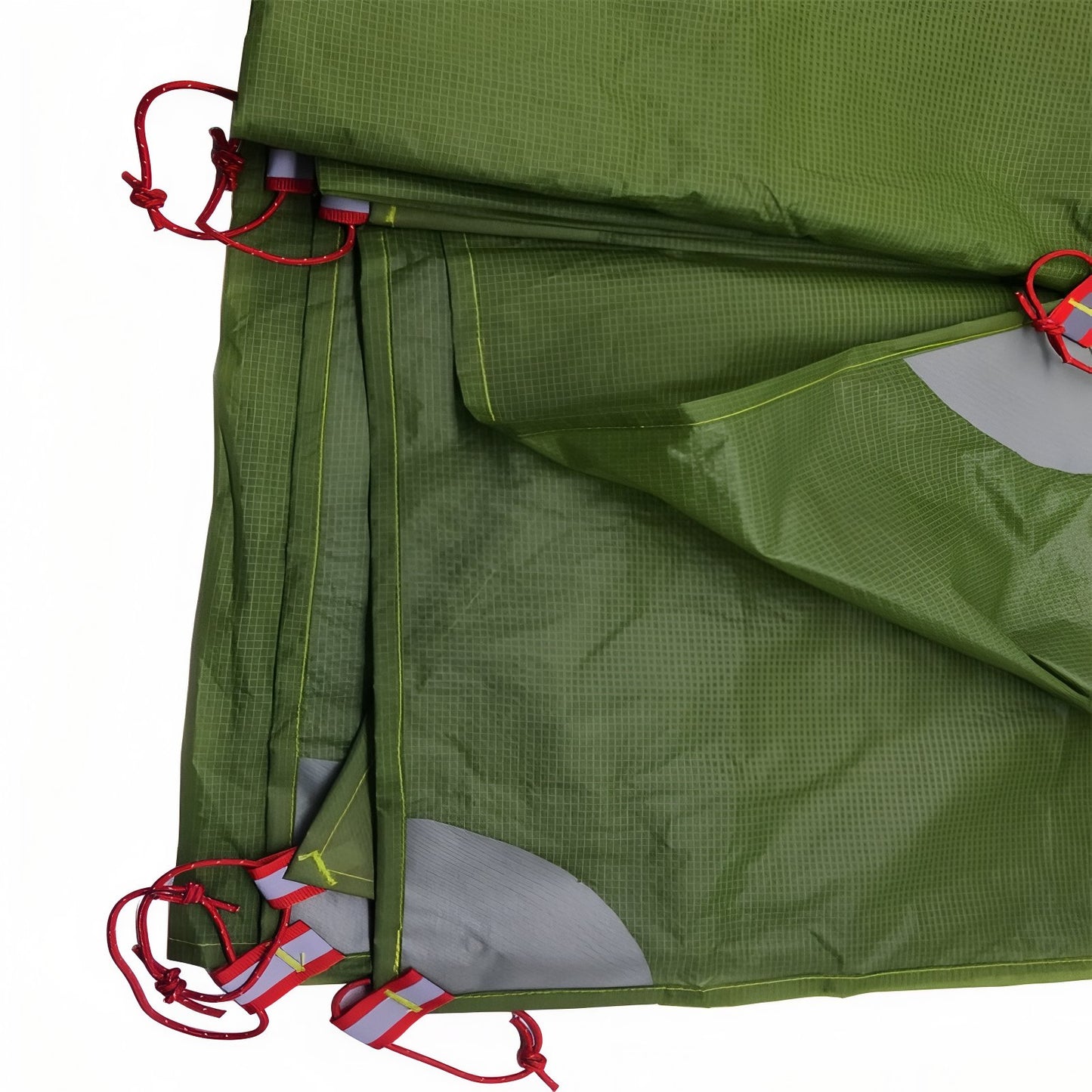 Tarp Randonnée Ultra Léger détail des poches - Gris Clair - Vert Olive - Marron Olive