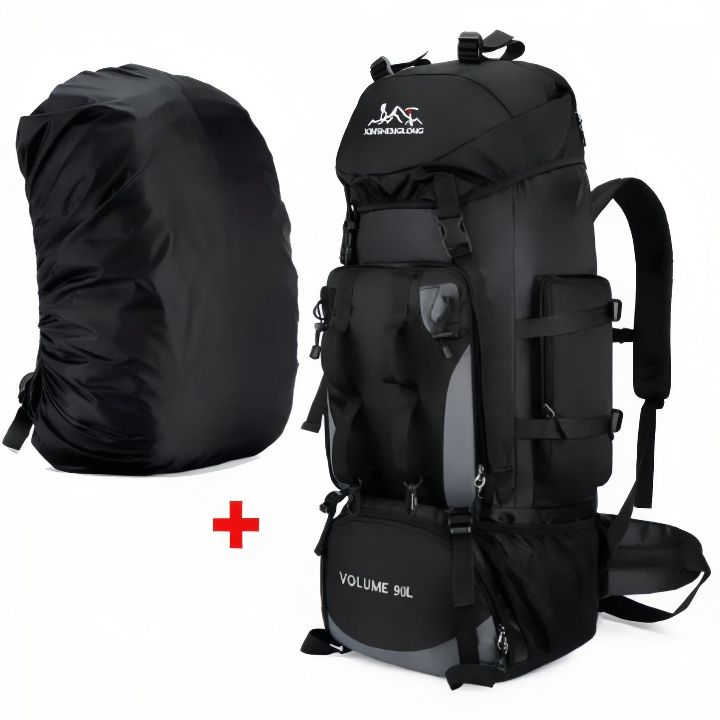 Sac à Dos Trekking - Noir - Avec Housse Imperméable