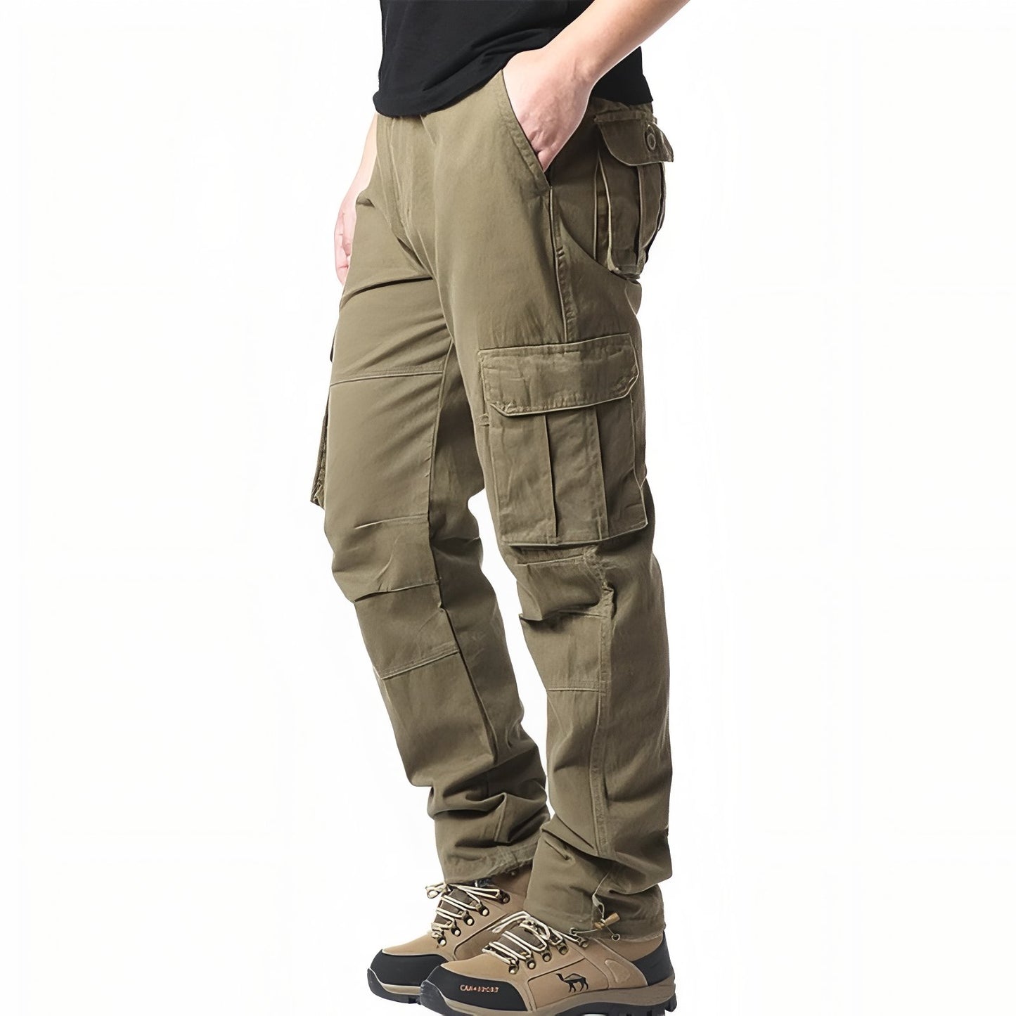Pantalon Cargo Randonnée Homme - Beige Olive