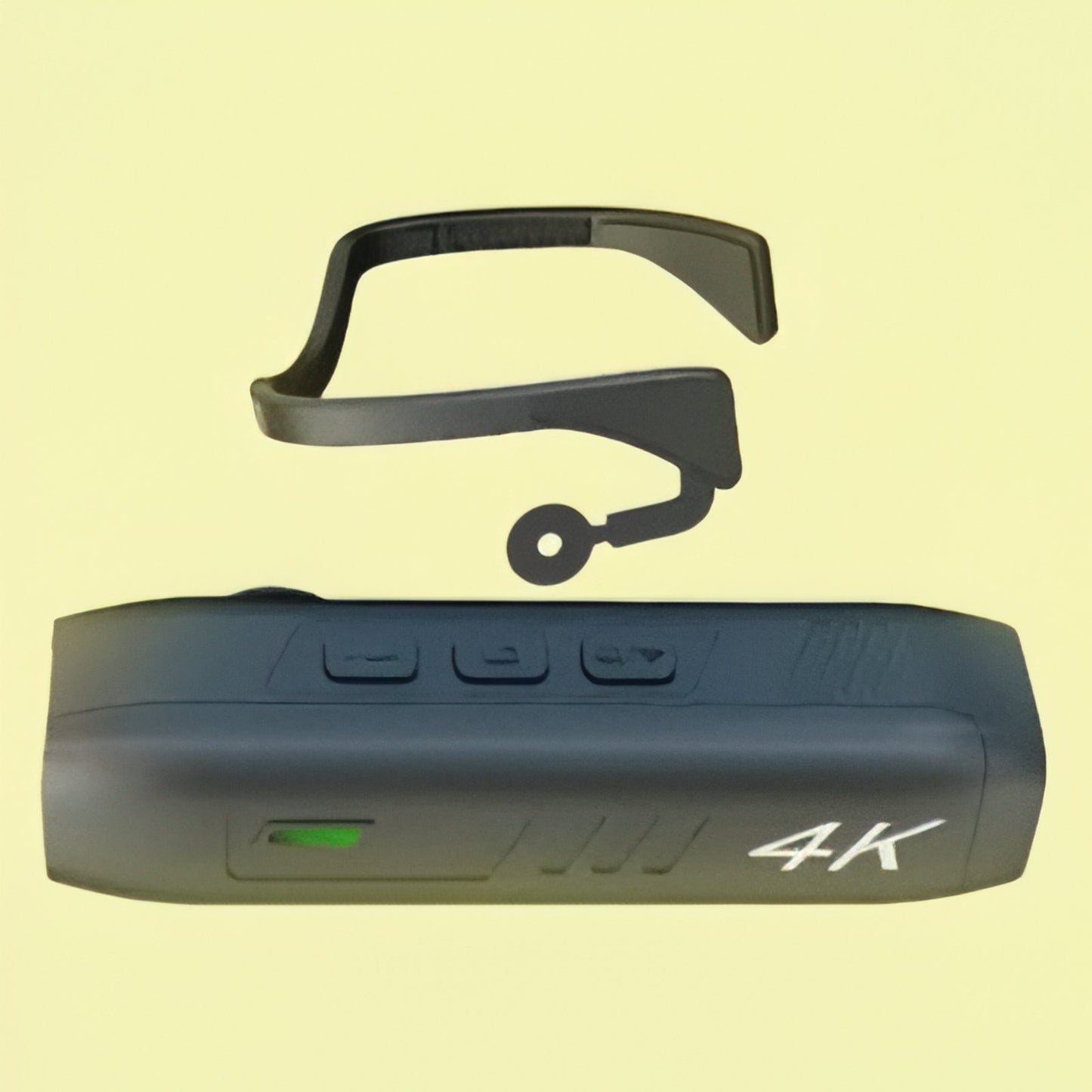 Mini Caméra Randonnée Tour De Tête 4K/30FPS détail des boutons - Noir