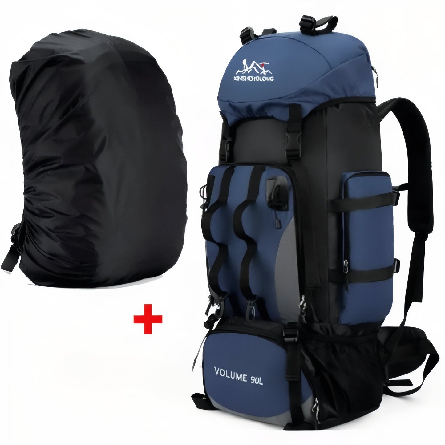 Sac à Dos Trekking - Bleu Marine - Avec Housse Imperméable