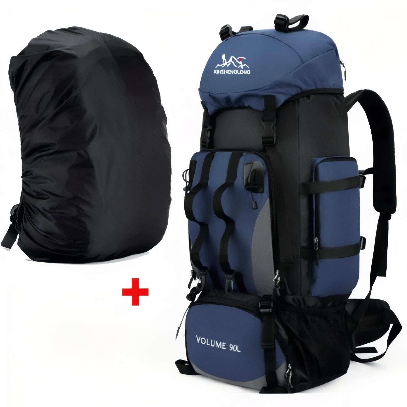 Sac à Dos Trekking - Bleu Marine - Avec Housse Imperméable