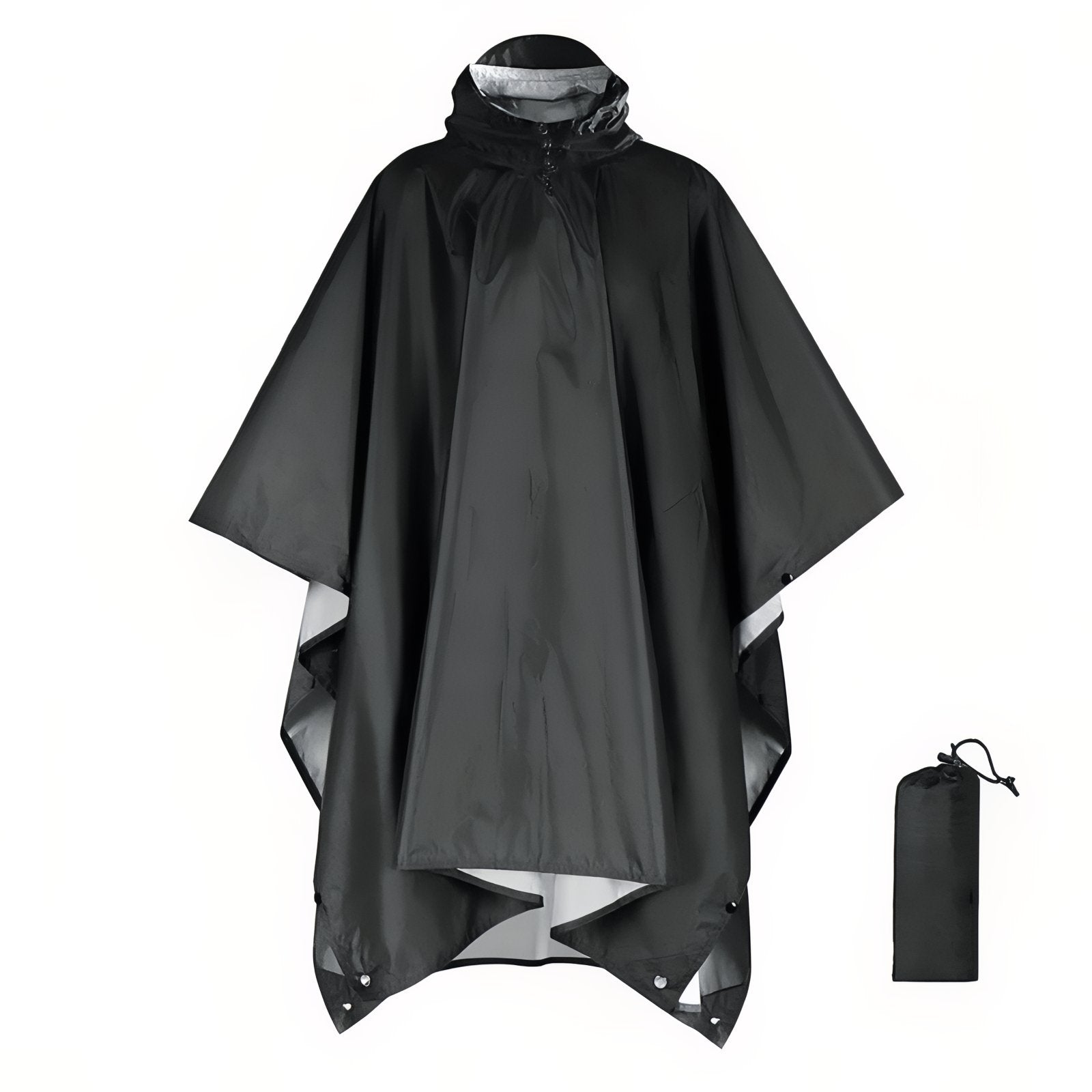 Poncho Pluie Randonnée - Noir - Taille Unique