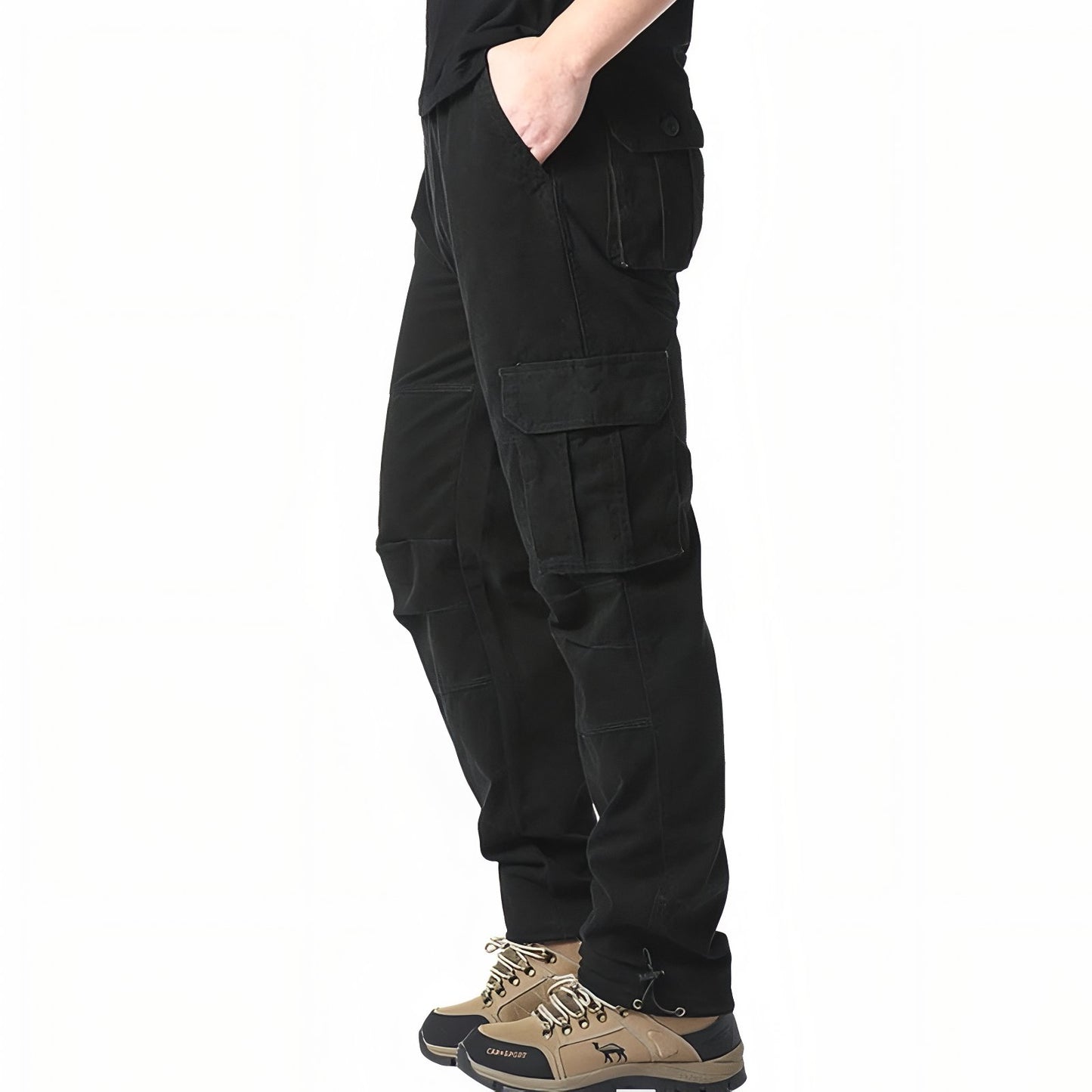 Pantalon Cargo Randonnée Homme - Noir Profond