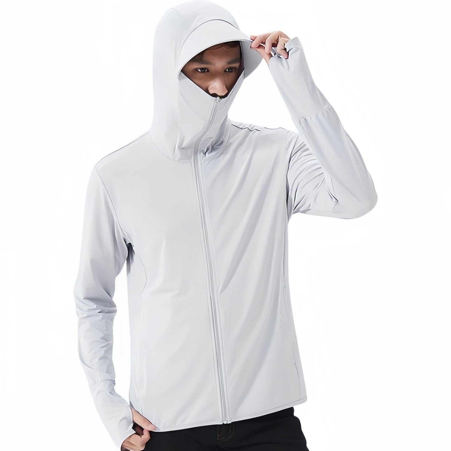 Veste Anti-UV Homme UPF 50+ - Gris Clair