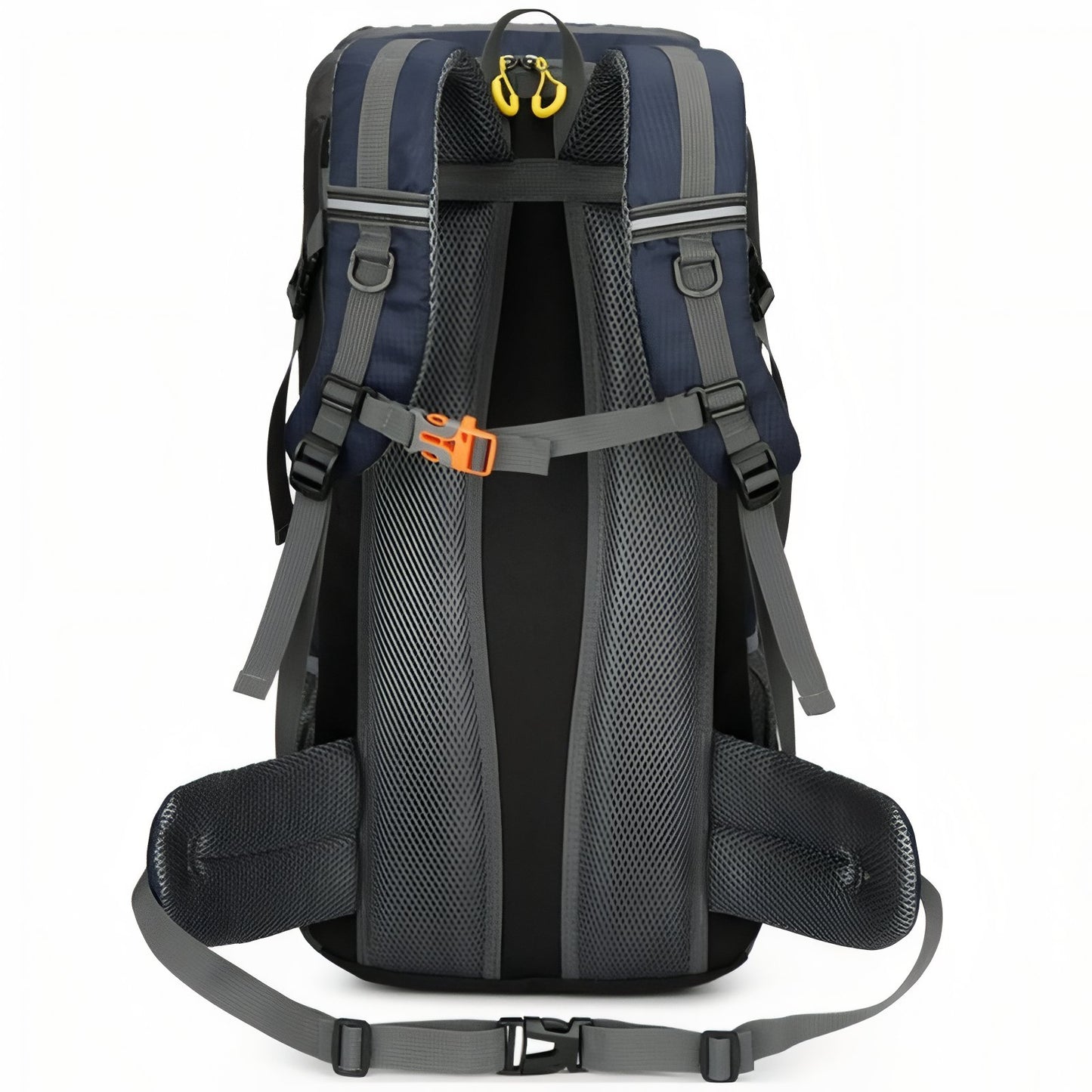 Sac a Dos Léger Randonnée 50 litres gros plan dos sac - Orange - Noir - Bleu Marine - Rouge - Vert