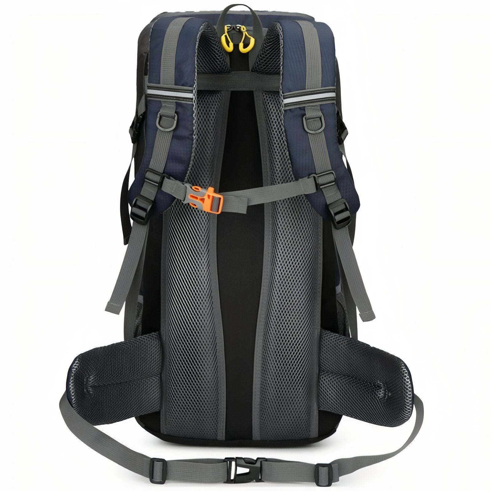 Sac a Dos Léger Randonnée 50 litres gros plan dos sac - Orange - Noir - Bleu Marine - Rouge - Vert