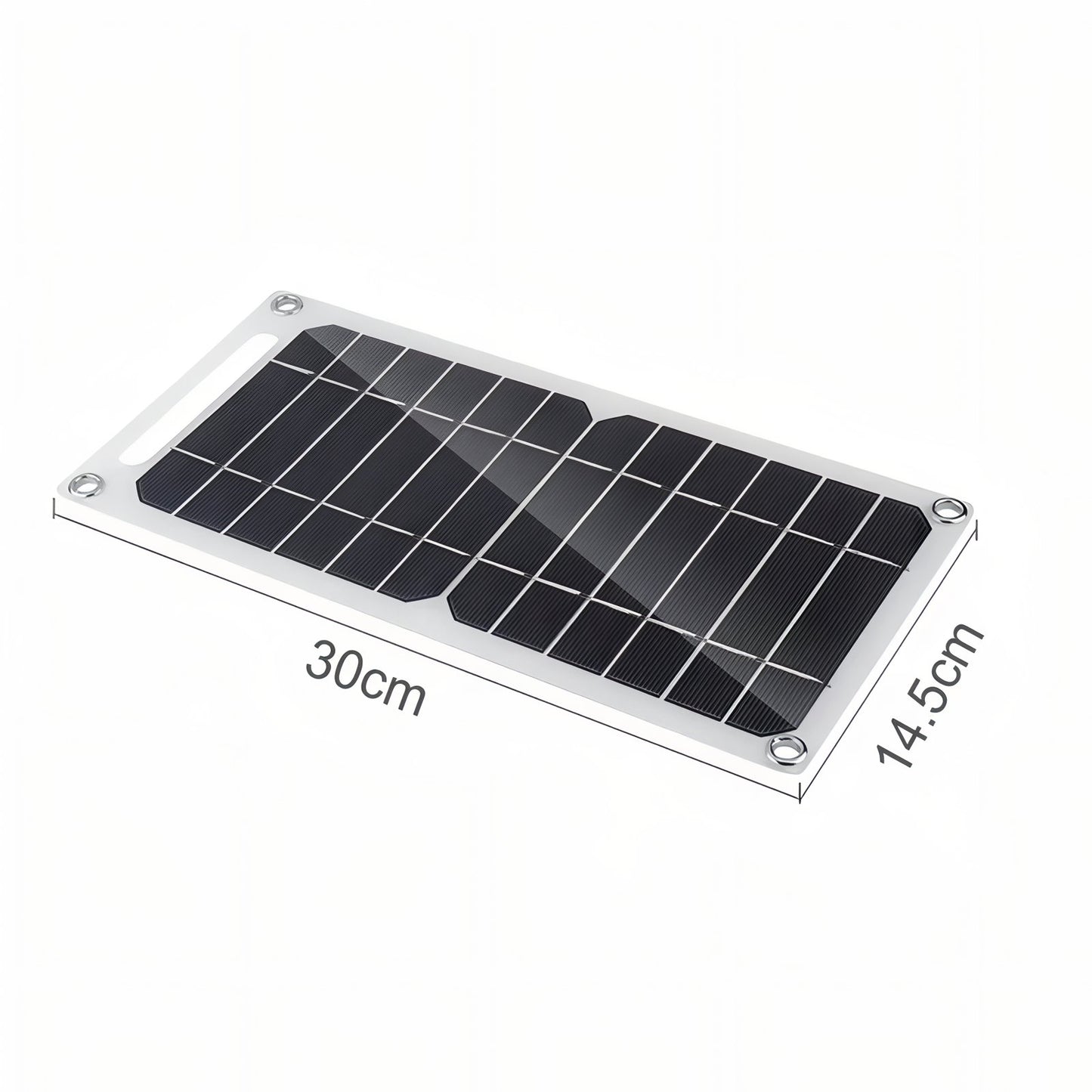 Chargeur Solaire Portable Randonnée 35W guide des dimensions - Noir Mat