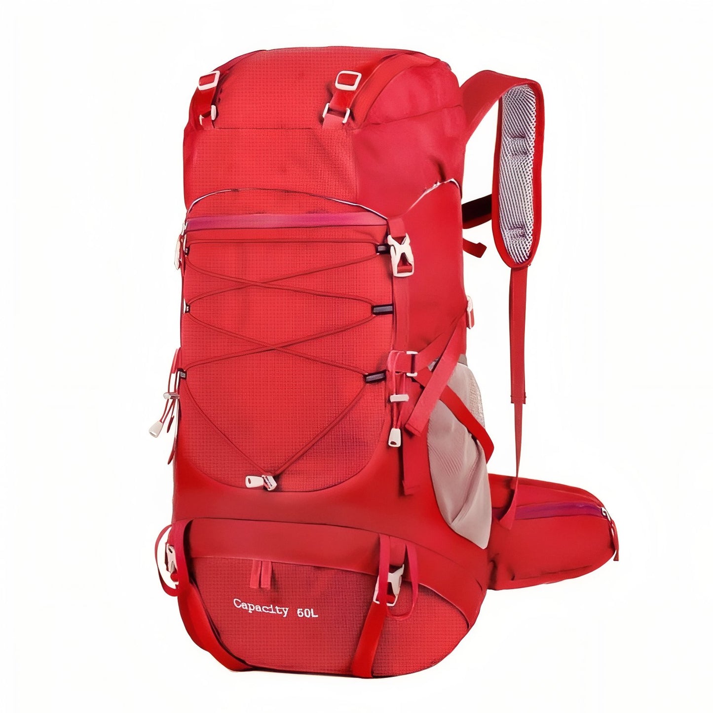 Sac Randonnée Multipoches 50l - Rouge