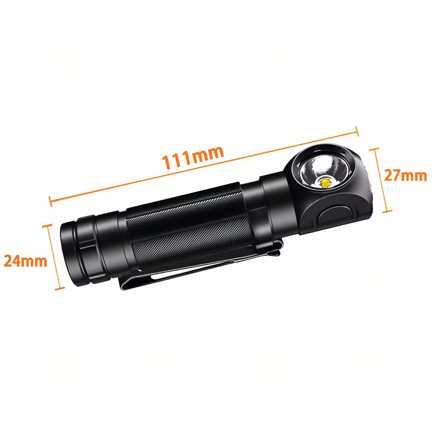 Lampe De Poche Frontale guide des dimensions - 2000mAh - 3400mAh