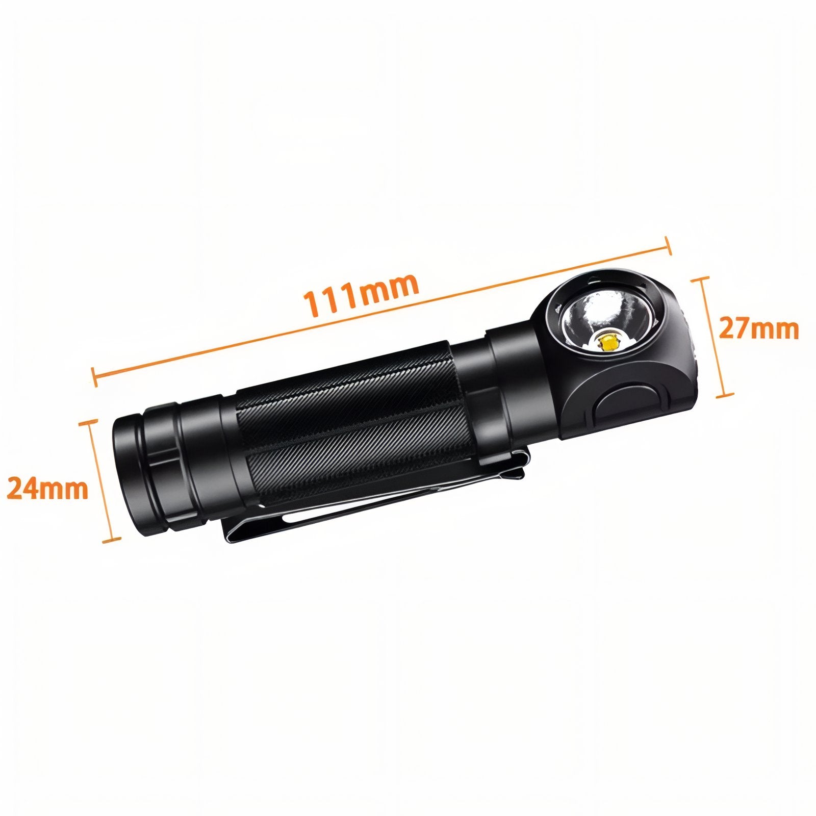 Lampe De Poche Frontale guide des dimensions - 2000mAh - 3400mAh