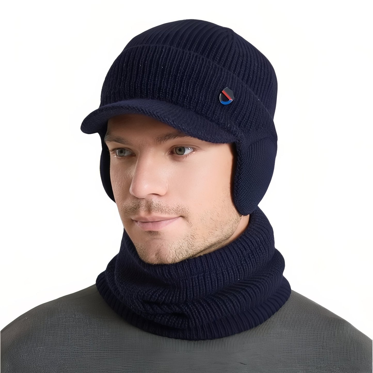 Casquette Cagoule Hiver Homme - Bleu Marine - 55-60cm