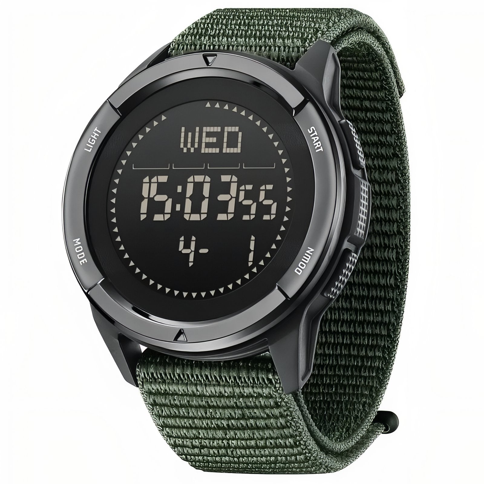 Montre Digitale Randonnée en Carbone - Vert Olive