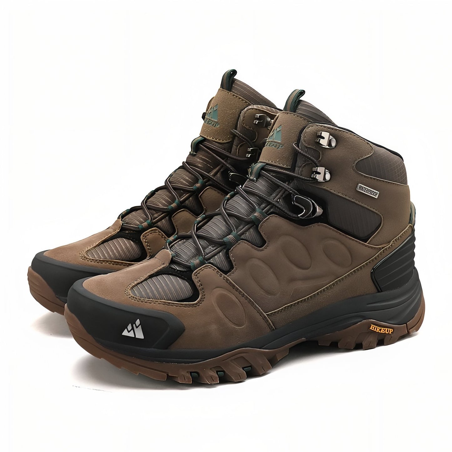 Chaussure Randonnée Montagne Homme vue de face - Marron Foncé