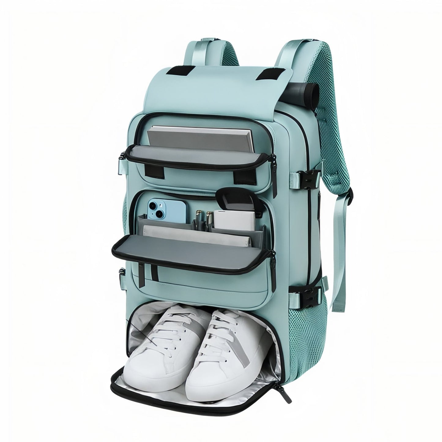 Sac De Voyage Multi Rangements Pratique compartiment ouvert - Rose - Turquoise - Gris - Gris Foncé - Vert Armée - Vert Pastel - Bleu Canard - Noir - Lavande