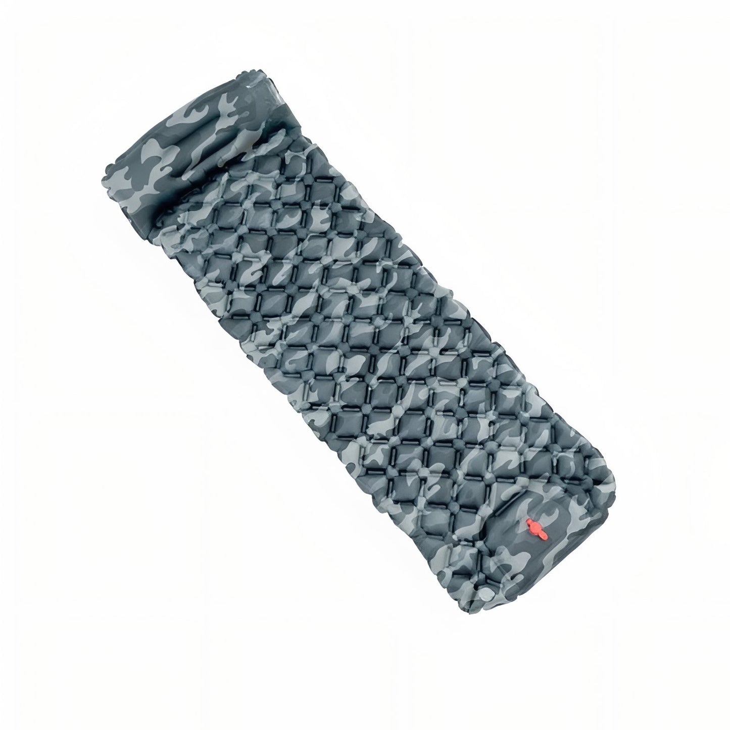 Matelas Gonflable Avec Coussin 1 Personne - Gris Camouflage - 190cmx60cmx5cm