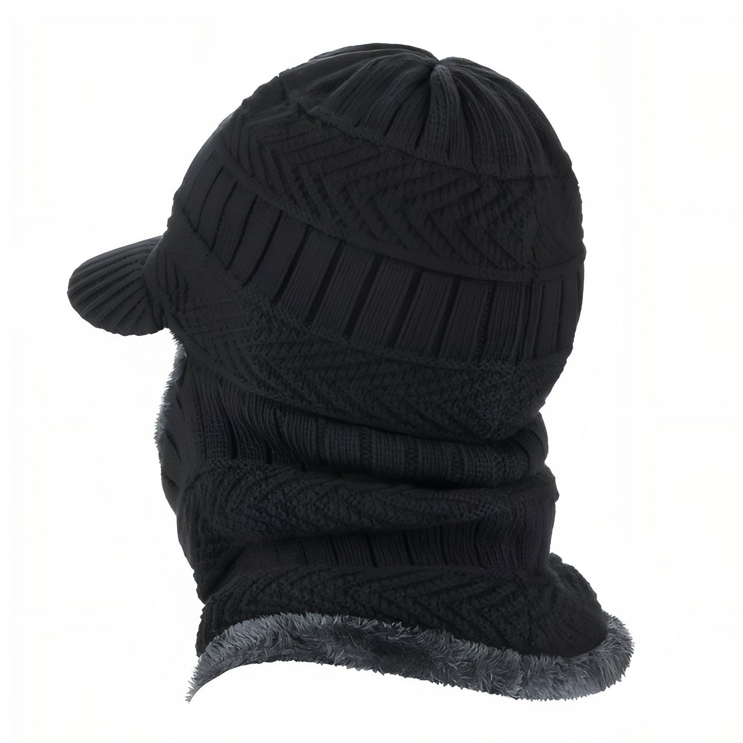 Cagoule Chaude Homme vue arrière - Noir
