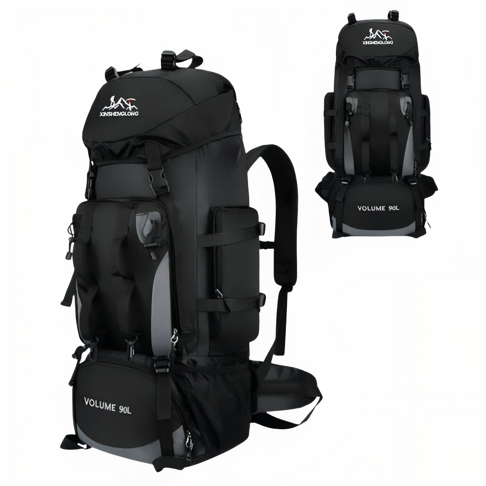 Sac à Dos Trekking - Noir - Sans Housse Imperméable