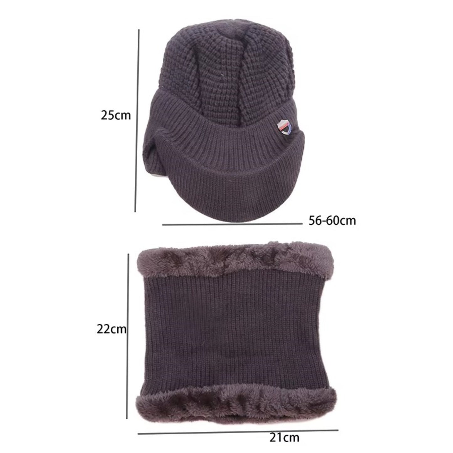 Cagoule 3 En 1 guide des dimensions - Gris Foncé - Beige - Bleu Marine - Noir - Gris Clair