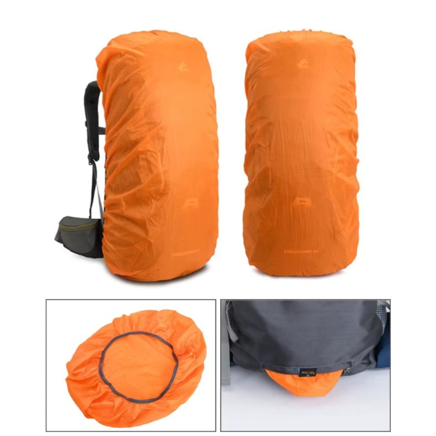 Sac à Dos Randonnée Respirant 60 Litres deux housses de protection - Violet - Vert - Noir - Bleu Marine