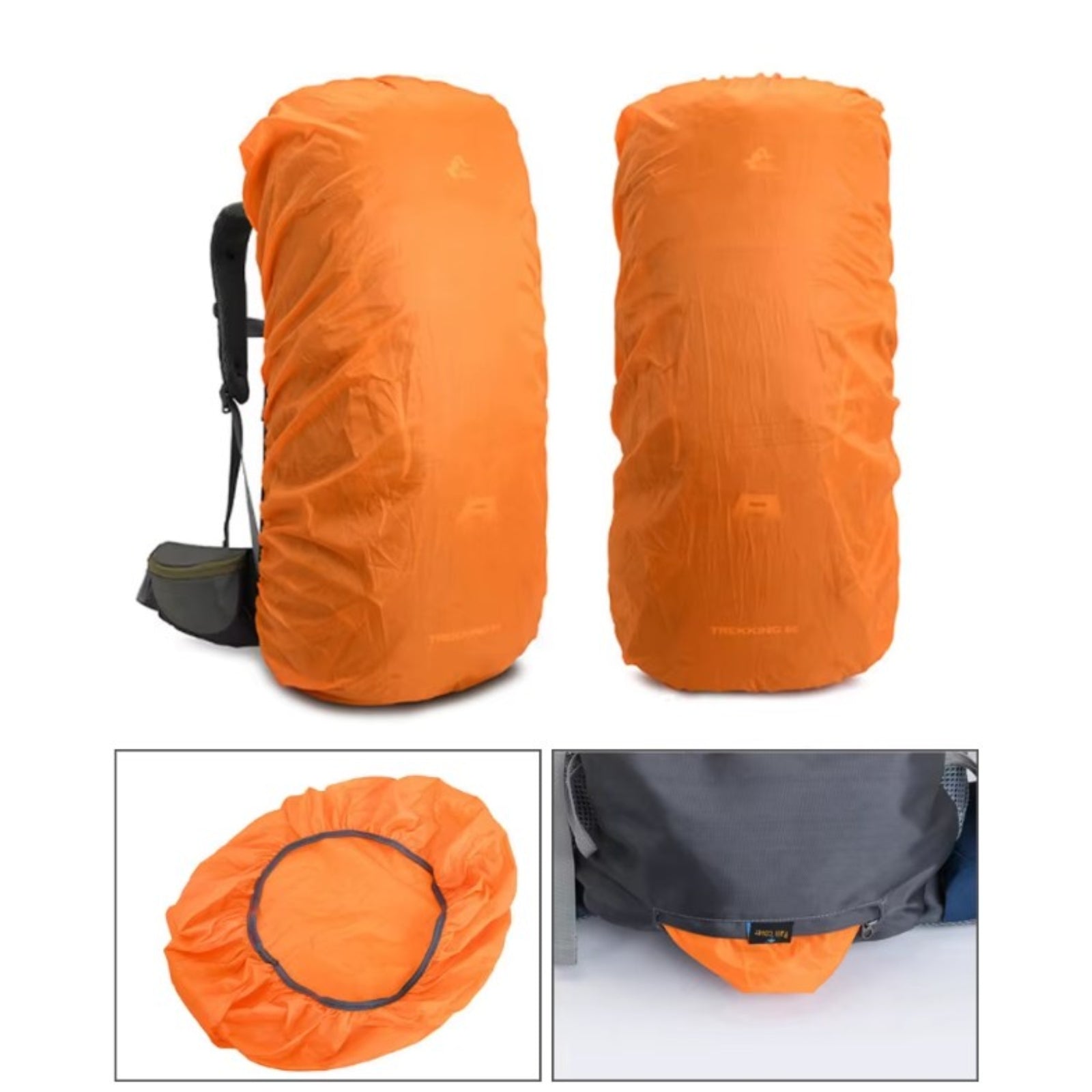 Sac à Dos Randonnée Respirant 60 Litres deux housses de protection - Violet - Vert - Noir - Bleu Marine
