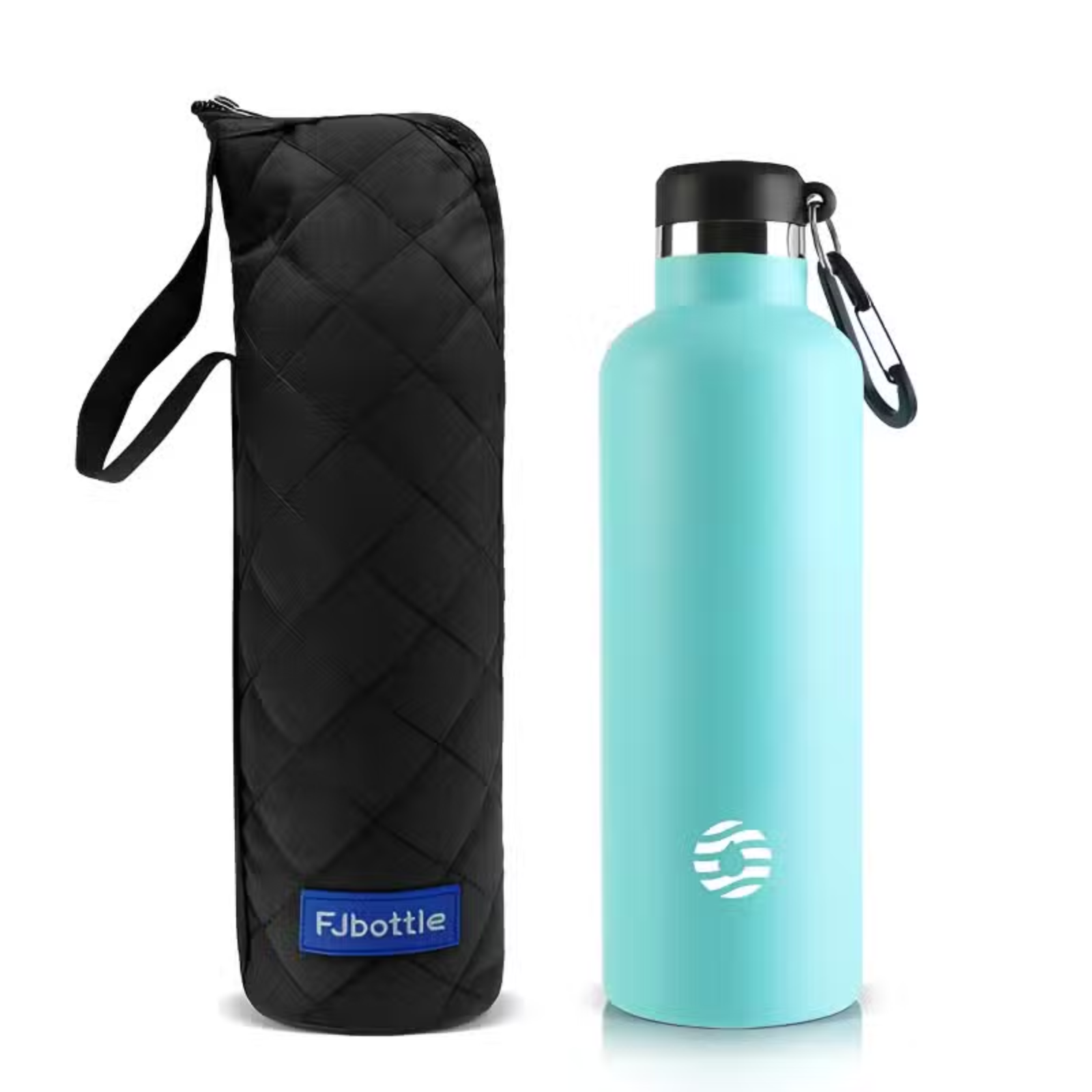 Gourde Inox Mousqueton - Turquoise - 750 ml