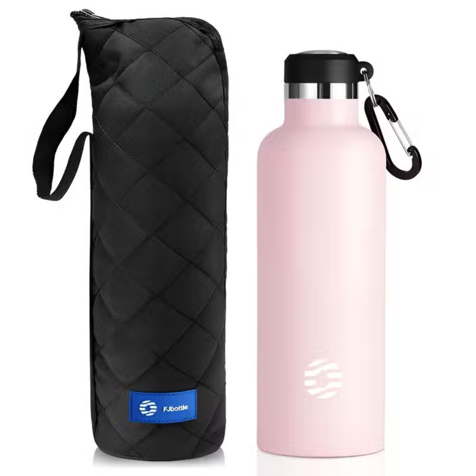 Gourde Inox Mousqueton - Rose - 750 ml