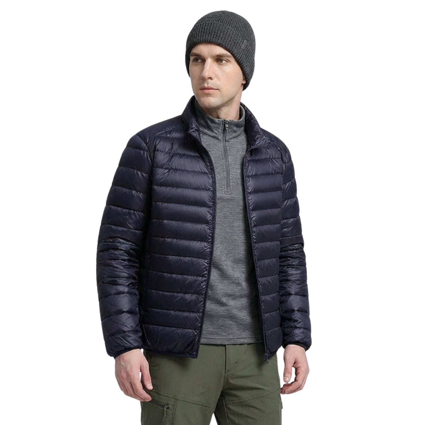 Doudoune Randonnée Compressible Homme - Bleu Marine