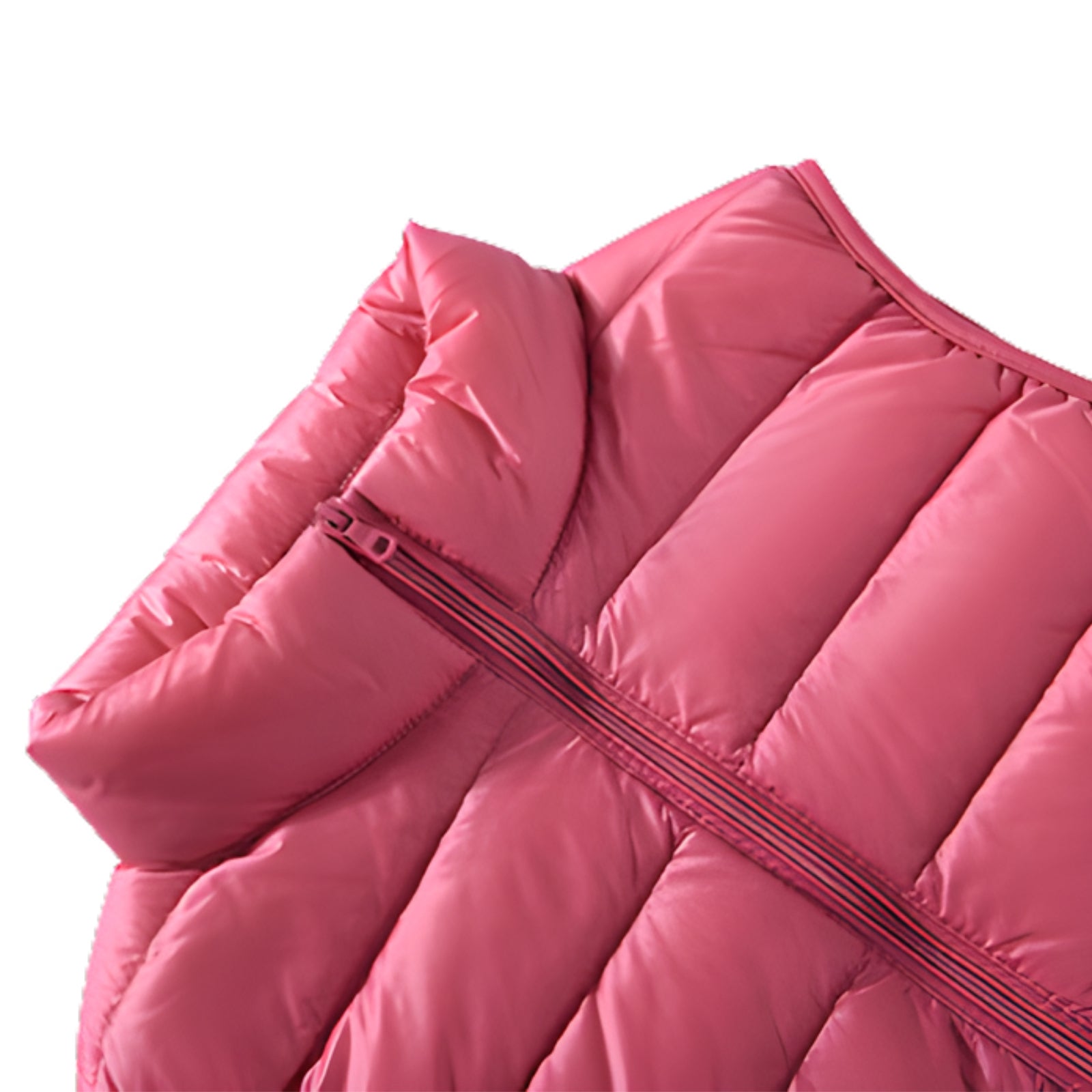 Doudoune Sans Manche Randonnée Femme gros plan fermeture zippée - Fuchsia - Violet - Rouge - Bordeaux - Taupe - Bleu Marine - Vert - Rose Poudré - Noir - Bleu Ciel