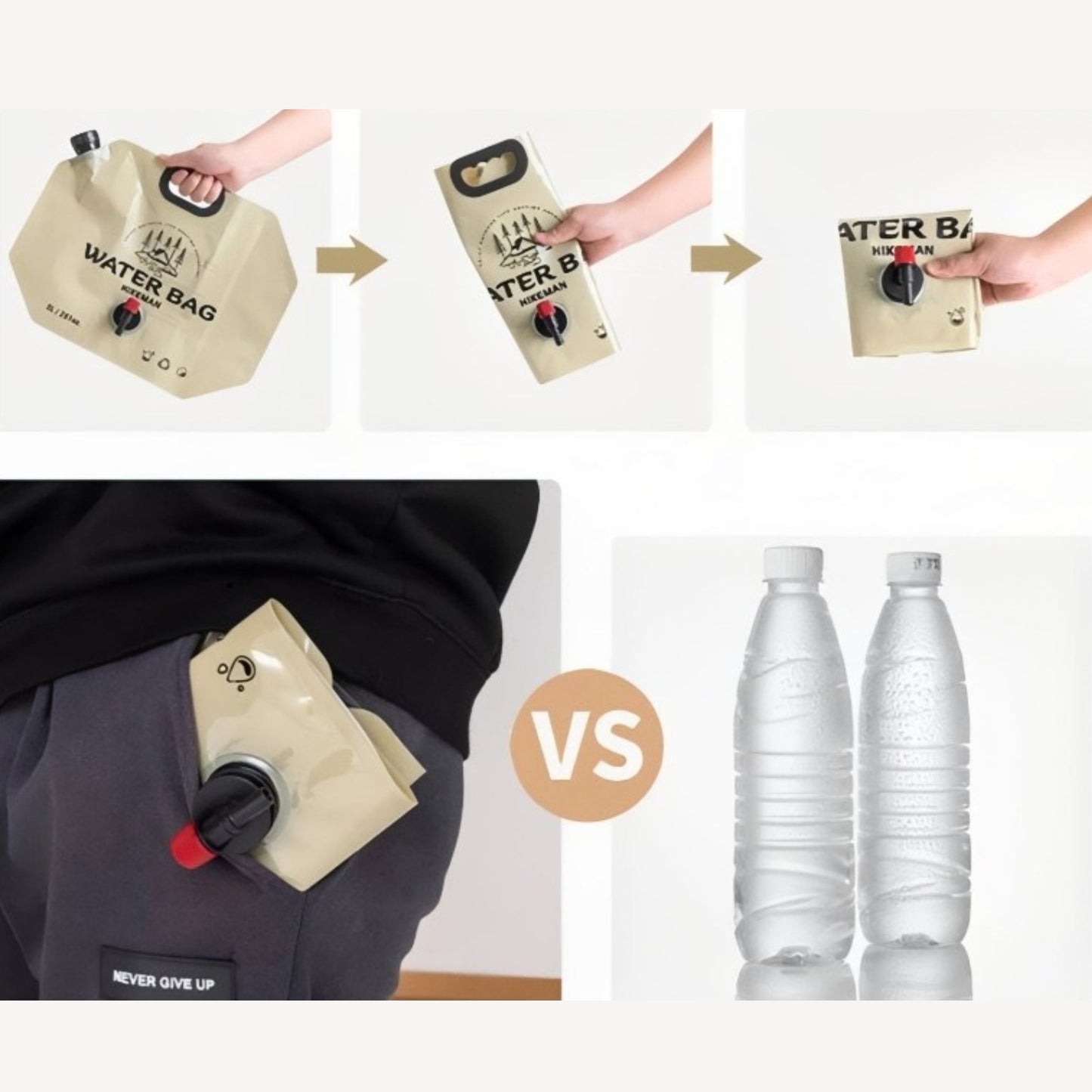 Poche À Eau 8L mise en situation - Beige Clair