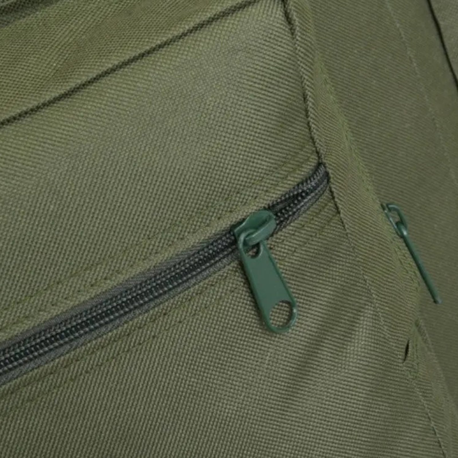 Sac à Dos Voyage Homme XXL gros plan fermeture zippée - Vert - Noir