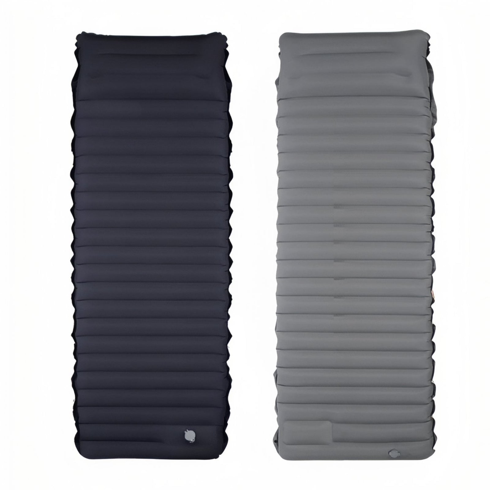 Matelas Camping Gonflable Confortable deux matelas alignés - Noir - Vert Foncé - Marron
