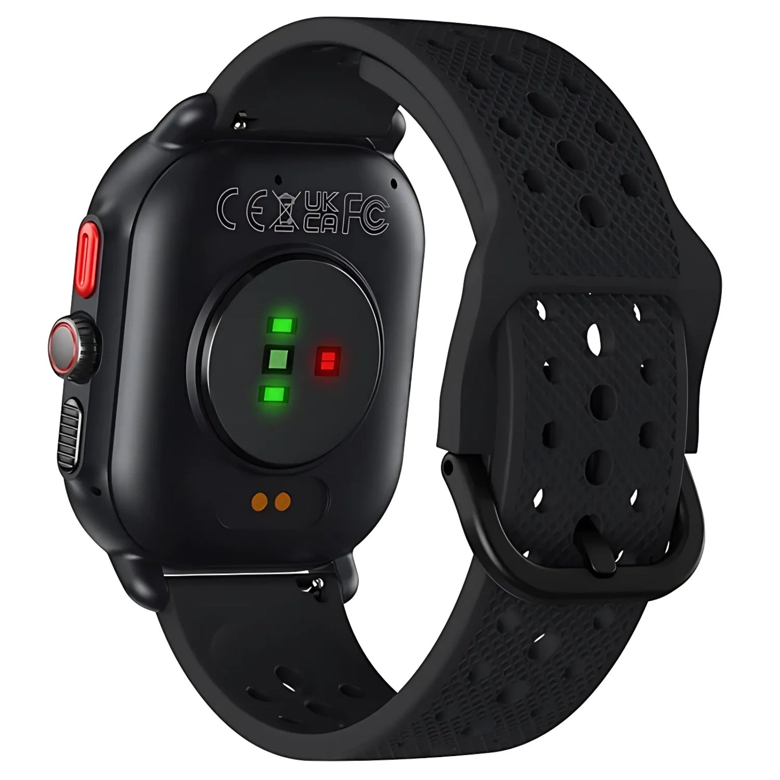 Montre GPS Randonnée Avec Cartographie gros plan arrière - Noir - Blanc Cassé
