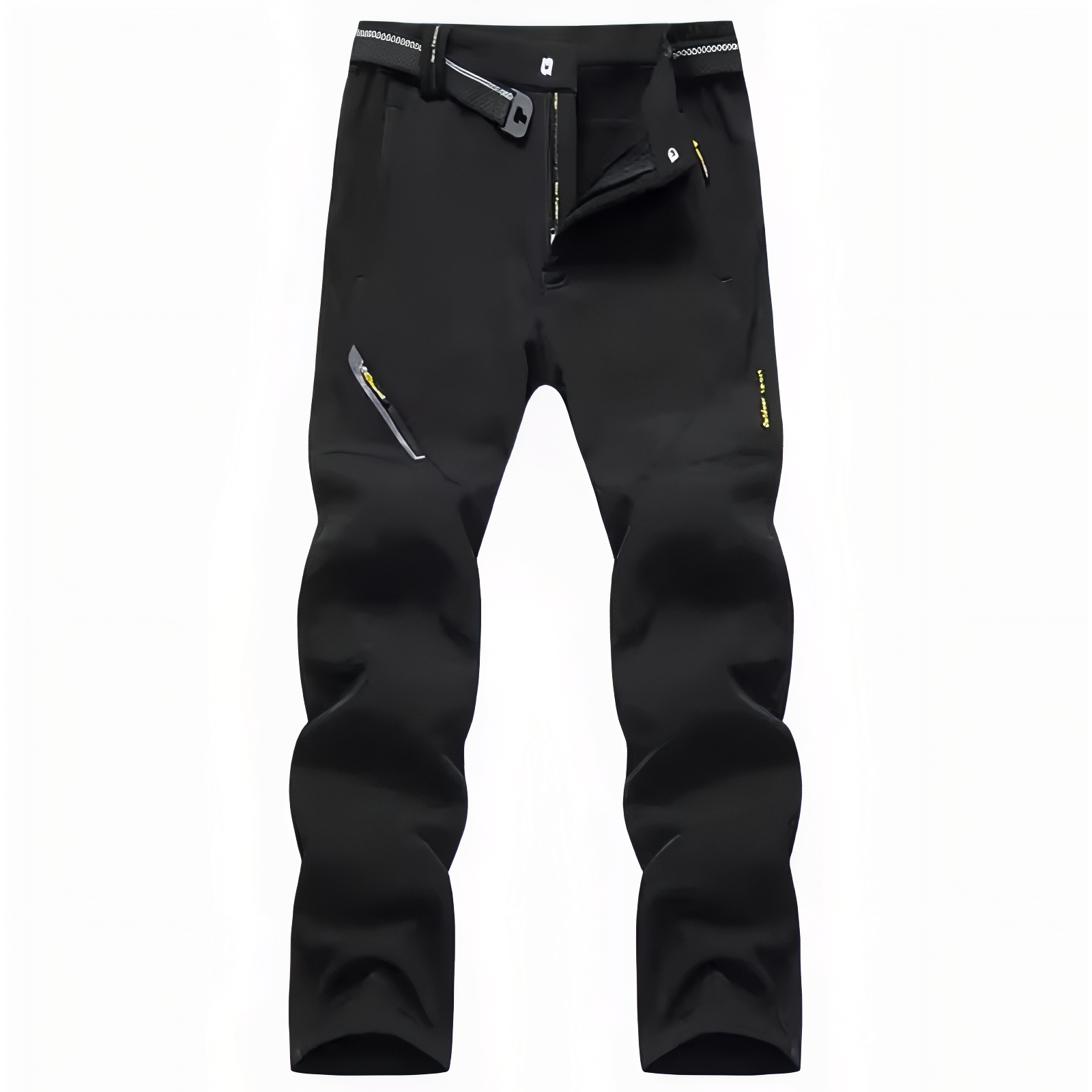 Pantalon Randonnée Doublé Polaire Homme - Noir Profond