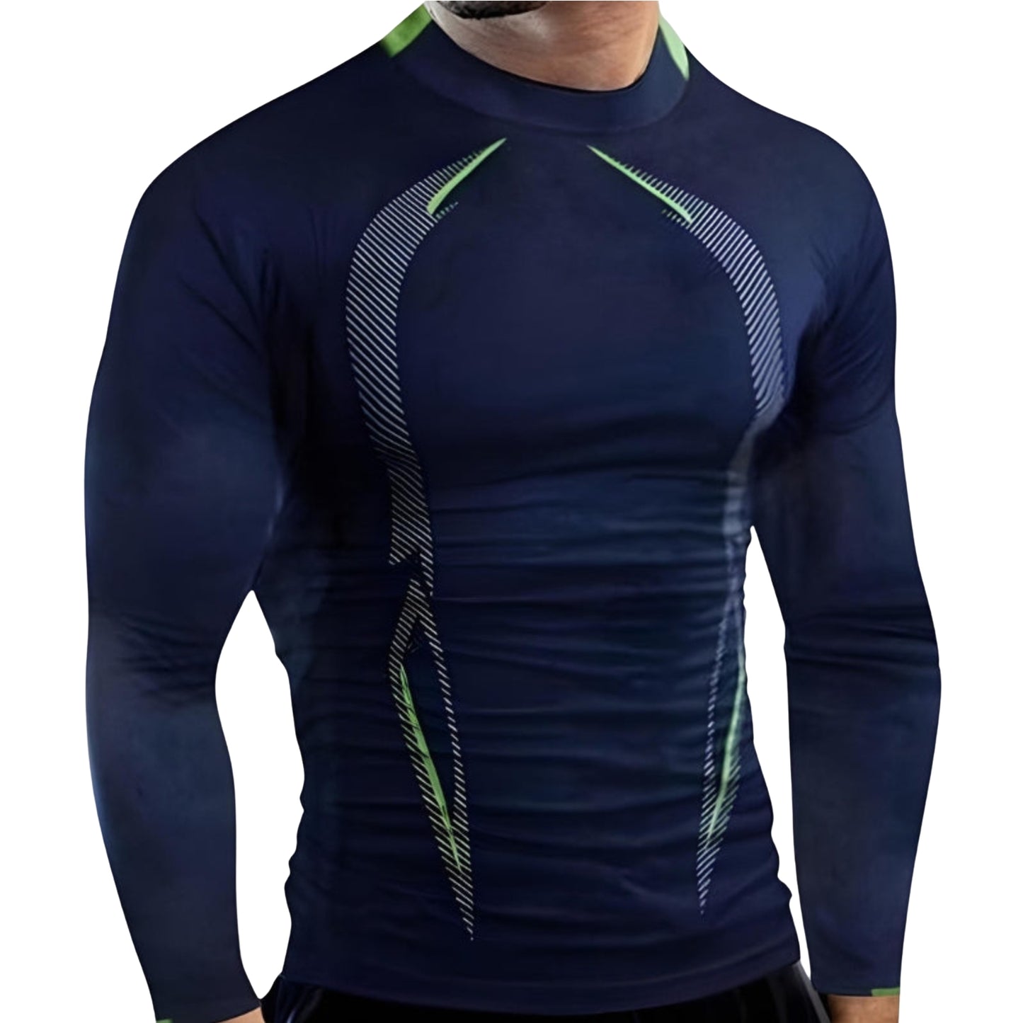 T-Shirt Manche Longue Randonnée Homme portée sur un modèle - Blanc - Noir - Gris Anthracite - Gris Clair - Bleu Marine - Rouge - Bleu - Vert Olive